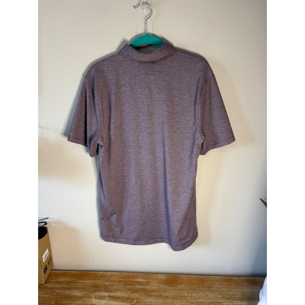 Lululemon Evolution Polo Shirt Mens Heathered Purple Short Sleeve Golf Top - Picture 4 of 4
